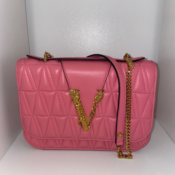 Versace Versus pink and gold shoulder bag - Picture 1 of 14